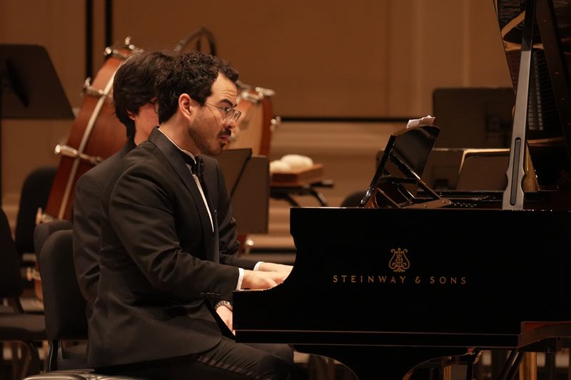 Thomas Burrill at the piano